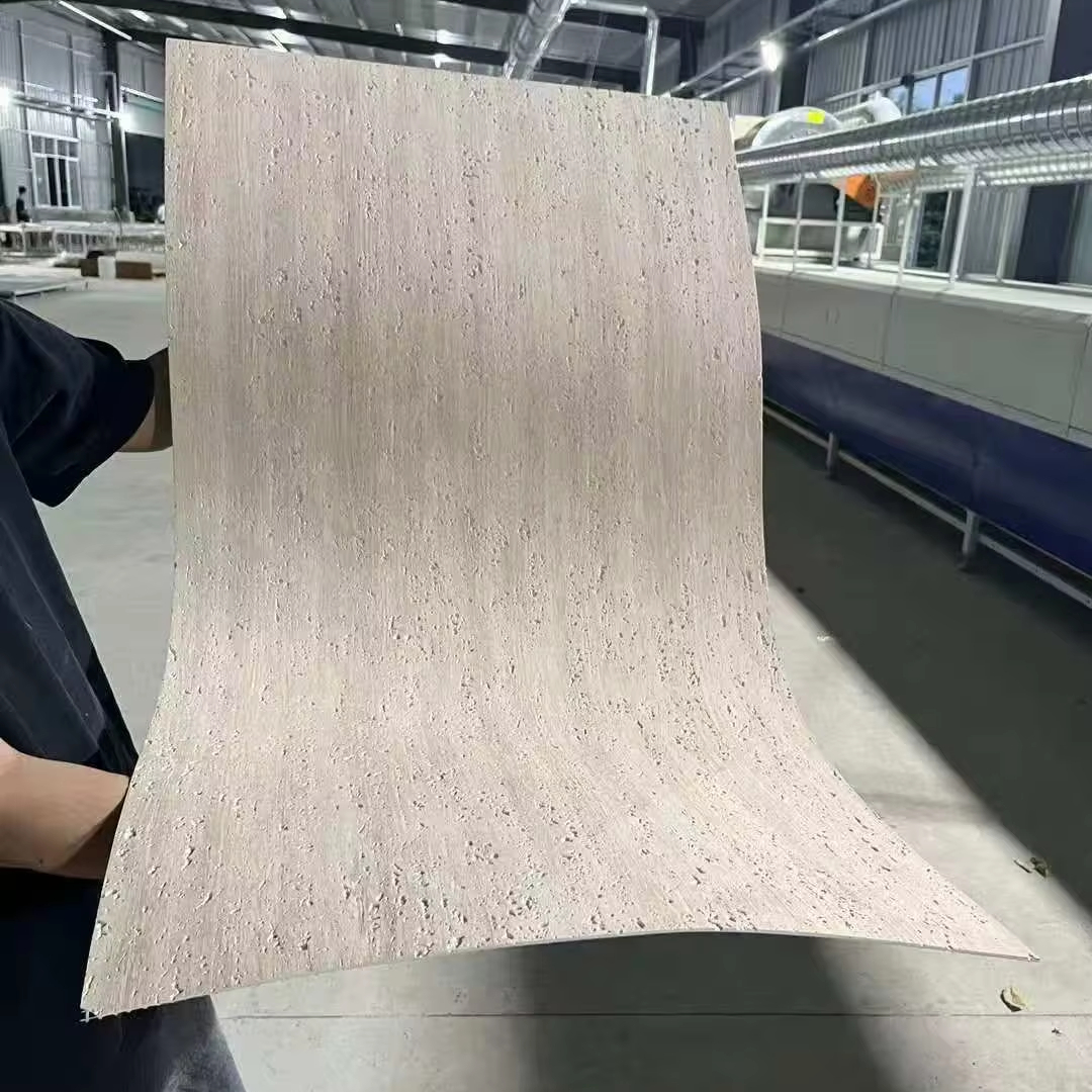 Flexible Stone MCM Travertine  Panel for Interior Design Realistic Stone Finish Easy Installation Wall Panels